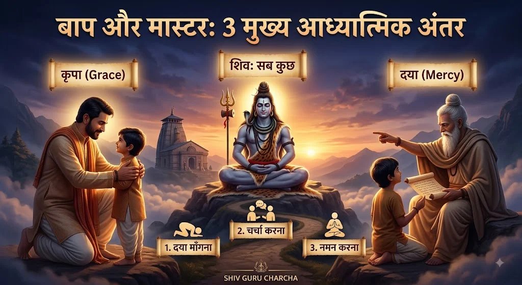 बाप और मास्टर: 3 मुख्य आध्यात्मिक अंतर